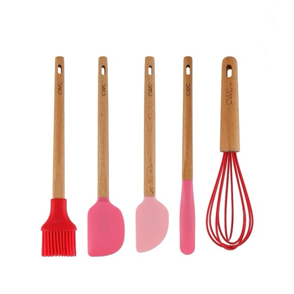 CWC (COOK WITH COLOR) 5-Piece Mini Utensil Set In Pink & Red - Picture 2 of 5